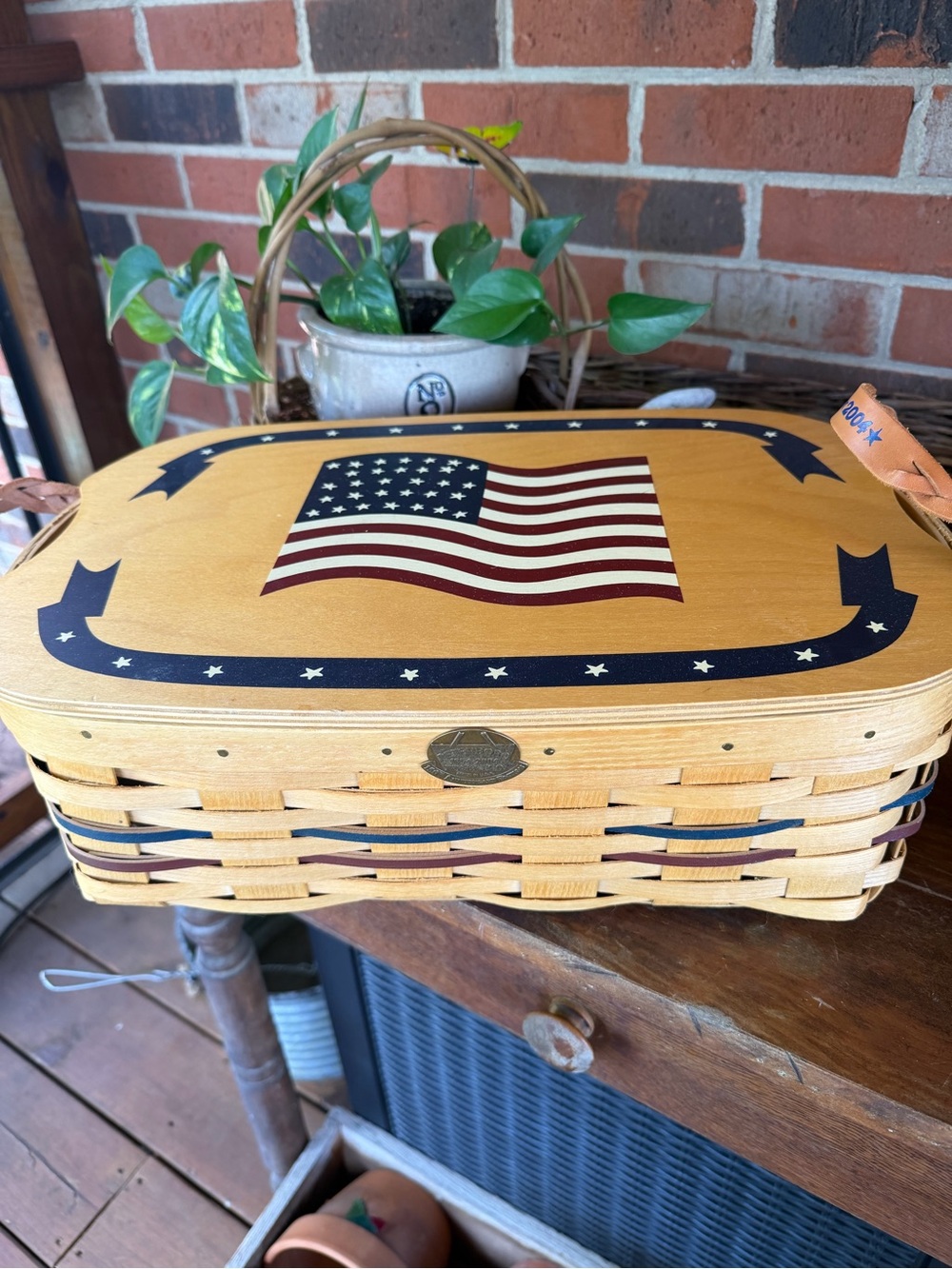 Peterboro Handwoven  Basket 2004 bicentennial edition